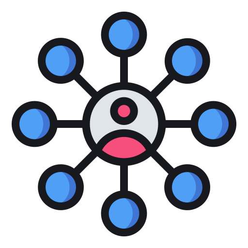 Finance, networking, network, business, marketing, connection icon