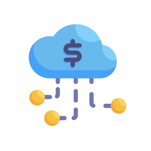 Business, cloud, earning, marketing, money, seo icon