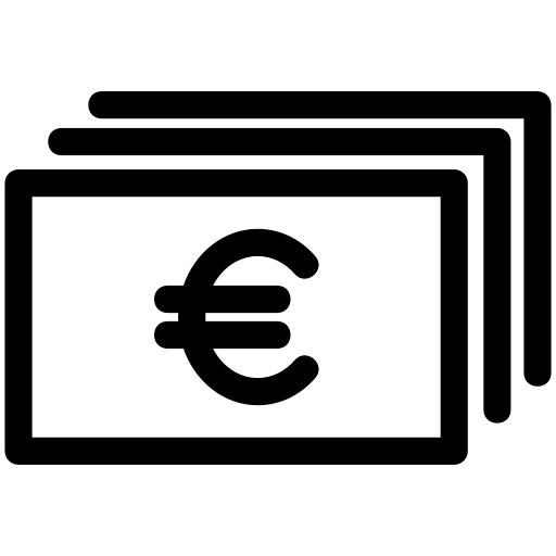 Euro, currency, money, business, finance, bank icon