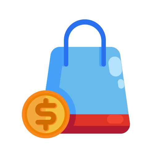 Business, cash, coin, finance, money, office, shop bag icon