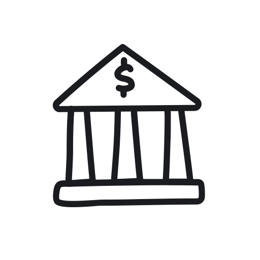 Bank, money, finance, business, payment icon