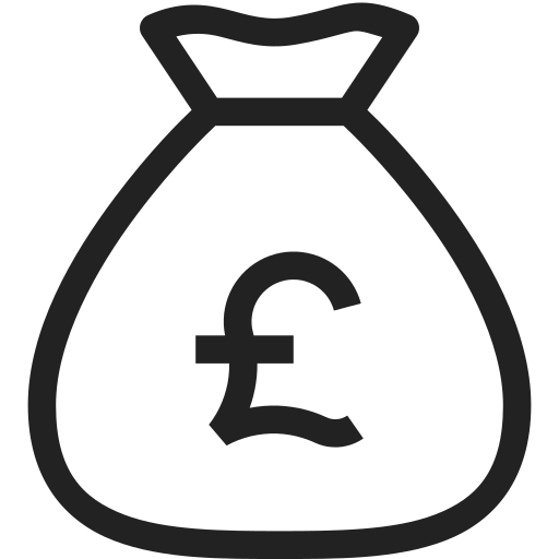 Bag, gbp, money, currency, finance, payment icon