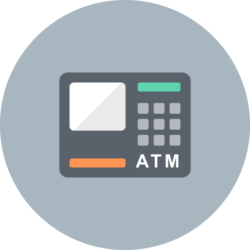 Atm, bank, cash, finance, finantix, machine, money icon