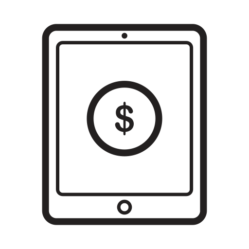 Bussiness, finance, ipad, media, money, stock, tablet icon