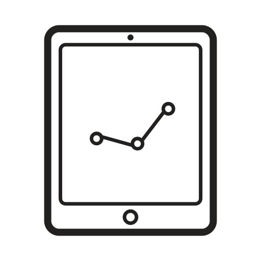 Analytics, bussiness, finance, ipad, media, sales, tablet icon