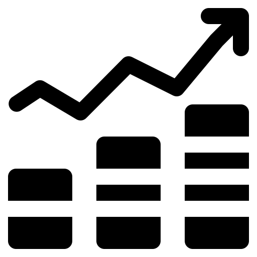 Earning, finance, growth, money, profit icon