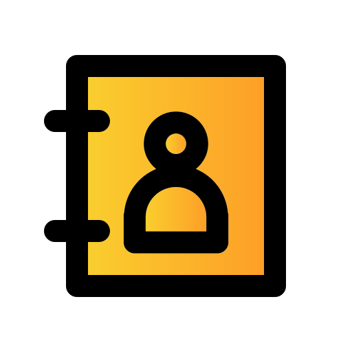 Business, filled, kontak, line, management icon