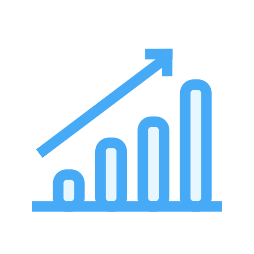 Analysis, bar, chart, grow, report, invest icon