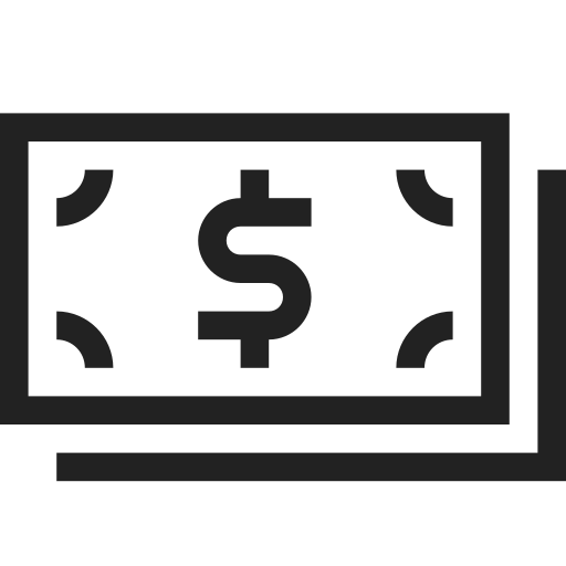 Banknotes, dollar, money, currency, finance, payment icon