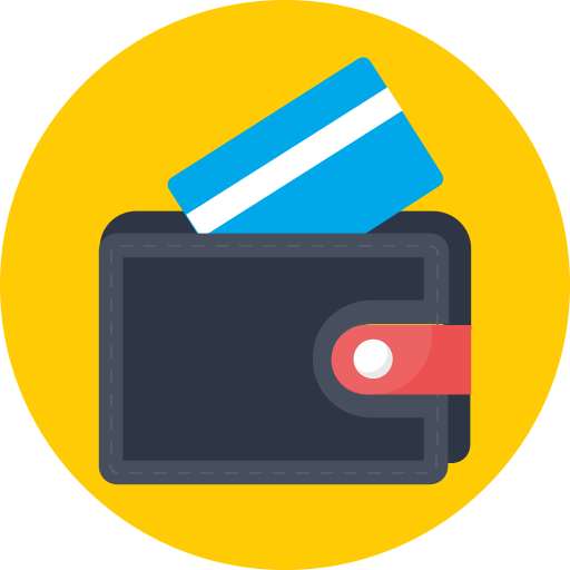 Atm, card, debit, visa, wallet icon