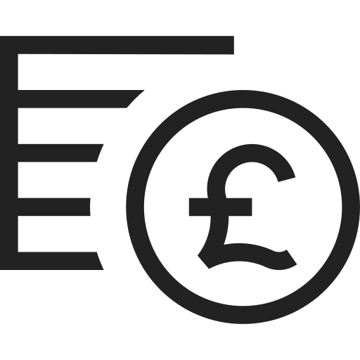 Coin, gbp, money, currency, finance, payment icon