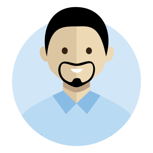 Man, goatee, user, avatar icon