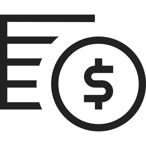 Coin, dollar, money, currency, finance, payment icon