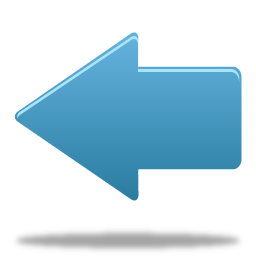 Arrow, back, blue, up icon