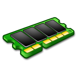 Green, memory, microchip, ram icon