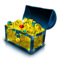 Chest, coins, gold, imvu, treasure icon
