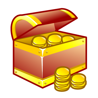 Chest, gold, treasure icon