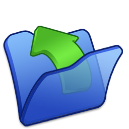 Blue, folder, parent icon