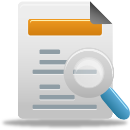 Analysis, check, review, search, search docs icon