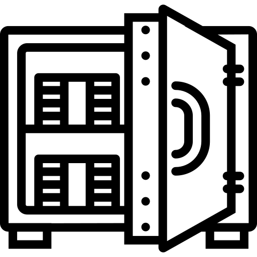 Business tools, safebox, bank locker, locker, safe icon