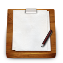 Notepad, wooden icon
