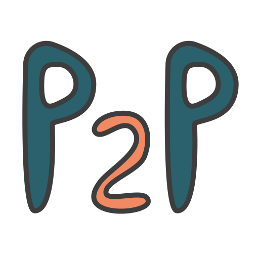 Business model, p2p, peer 2 peer, peer to peer icon