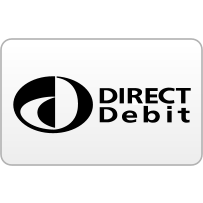 Direct, debit, curved icon