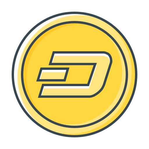 Coin, cryptocurrency, dash icon