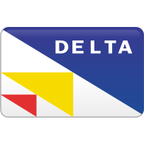 Delta, curved icon