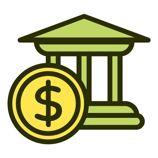 Bank, cash, coin, dollar, money, payment icon