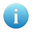 Blue, info icon