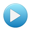 Blue, play icon