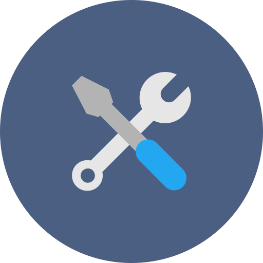 Tools, configuration, control, options, repair, setting icon
