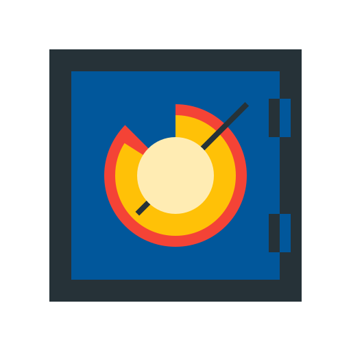 Bank, deposit, account, safe icon