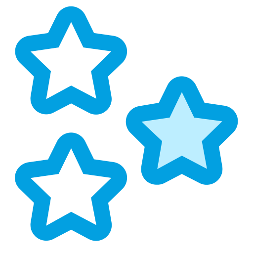 Exclusive, rate, stars icon