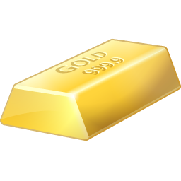 Bar, bullion, gold icon