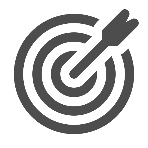Bullseye, dart, goal, target icon