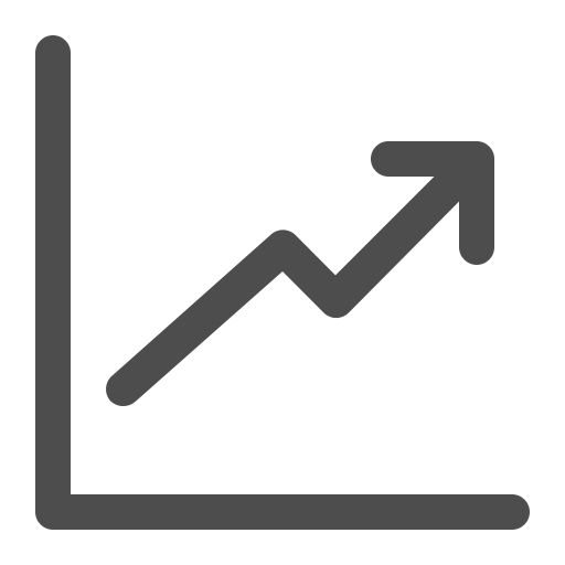 Chart, diagram, linegraph, up icon