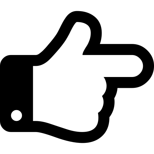 Hand, o, right icon