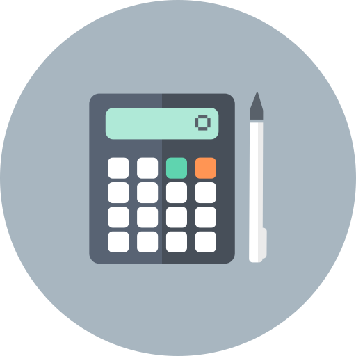 Accountant, accounting, calculate, calculation, calculator, math, pencil icon