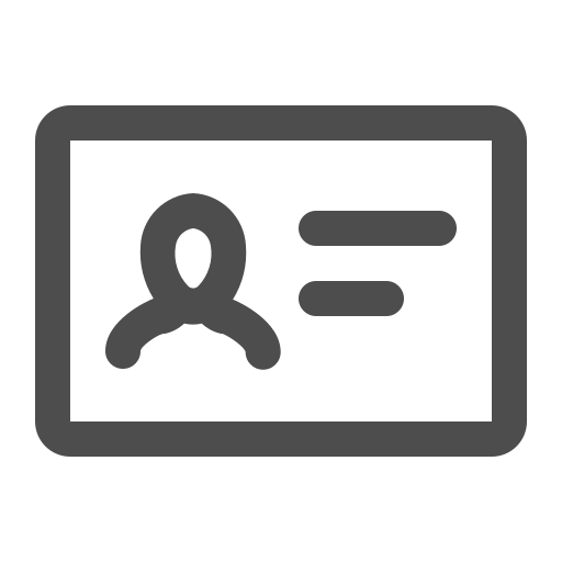 Card, id, identification, identity icon