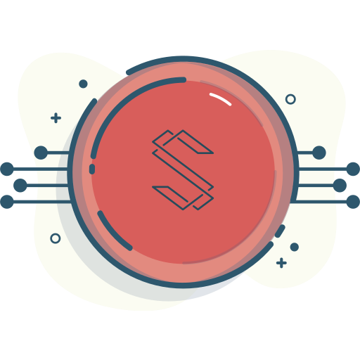 Crpyto, cryptocurrencies, digital money, substratum icon