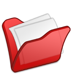 Folder, mydocuments, red icon