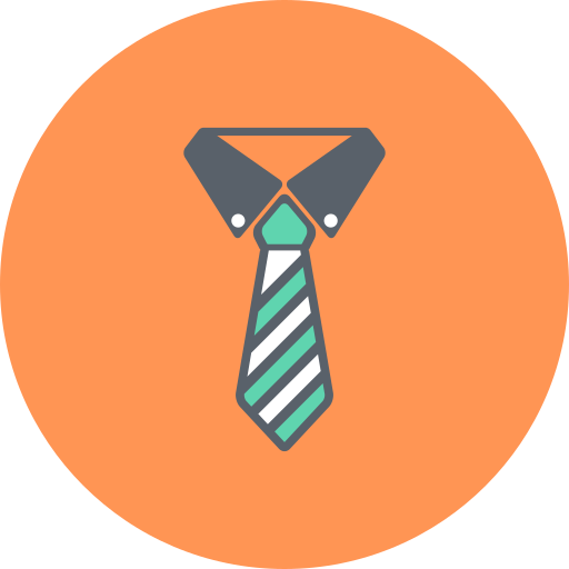 Clothing, dress, fabric, man, neck, neck shirt, tie icon