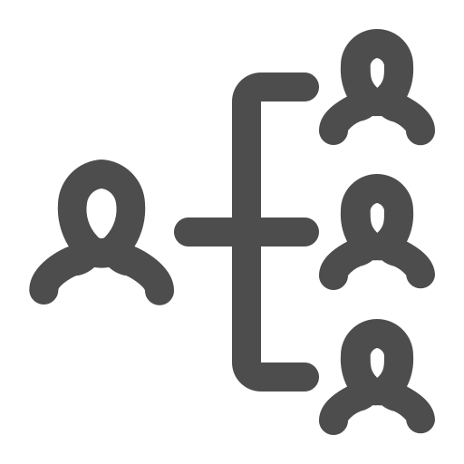 Hierarchy, horizontal, people, team icon