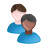Male, mixed, race, users icon