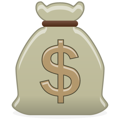 Bag, money icon