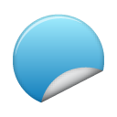 Sticker, blue icon