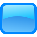 Blue, rectangle icon