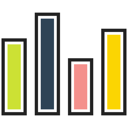 Bar, chart, financial, graph, graphic icon